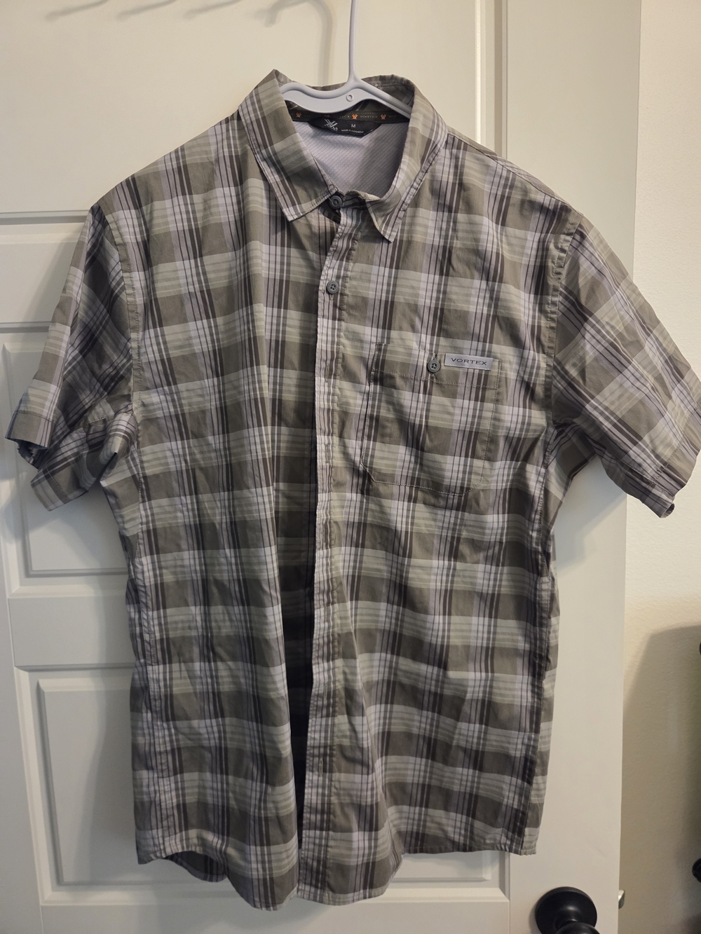Vortex Gray Plaid Short-Sleeve Shirt